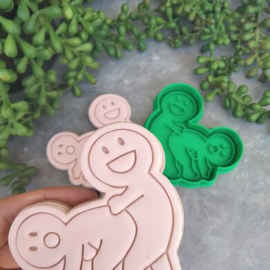 Naughty Cookie Cutter and Fondant Embosser Imprint Stamp - Valentines Day - Karma Sutra Design