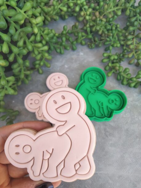 Naughty Cookie Cutter and Fondant Embosser Imprint Stamp - Valentines Day - Karma Sutra Design