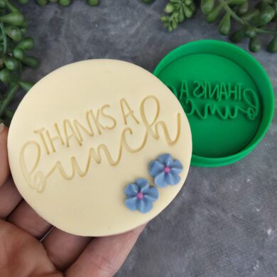 Thanks a Bunch Cookie Fondant Embosser Stamp and Cutter Flowers