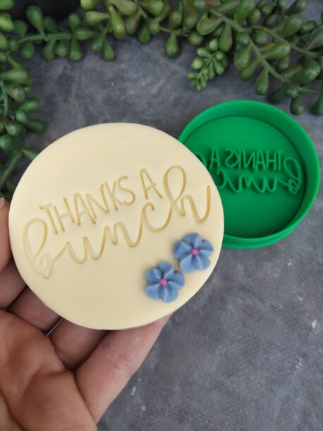 Thanks a Bunch Cookie Fondant Embosser Stamp and Cutter Flowers