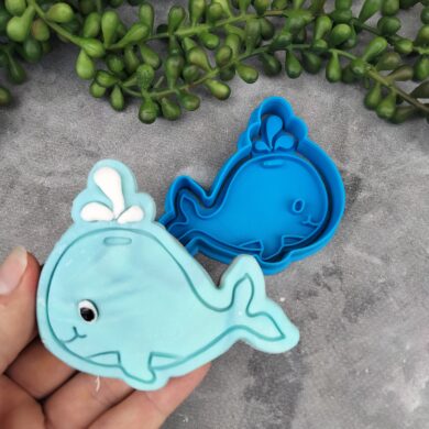 Whale Cookie Fondant Embosser Stamp & Cutter