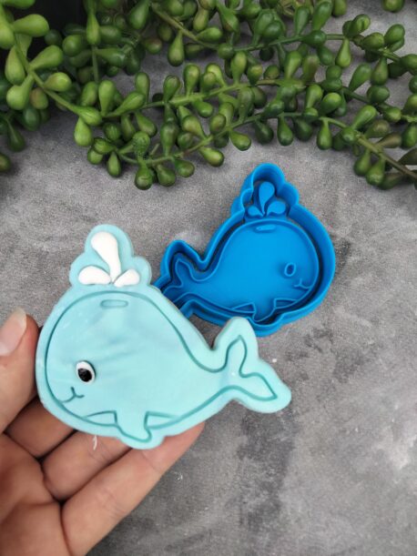 Whale Cookie Fondant Embosser Stamp & Cutter