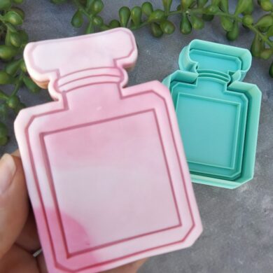 DIY Blank Perfume Bottle Cookie Cutter and Fondant Stamp Embosser