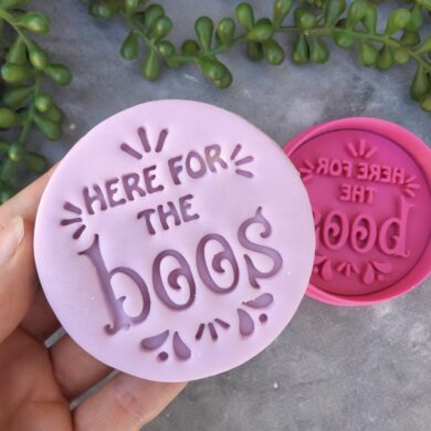 Here for the Boos - Halloween Cookie Fondant Embosser Stamp and Cutter