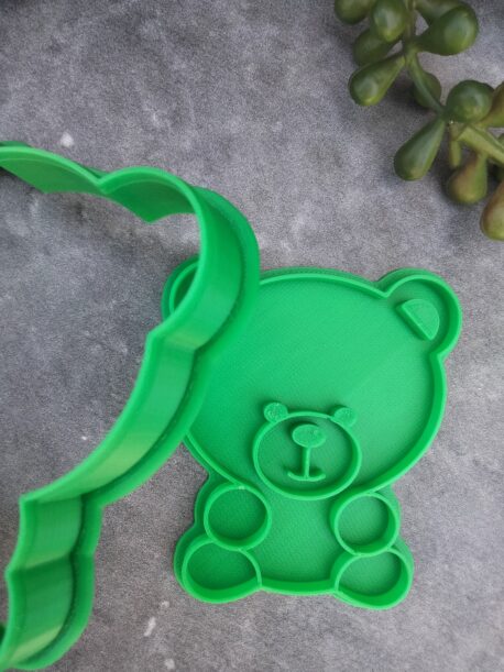 Teddy Bear Cookie Cutter and Fondant Stamp Imprint Embosser