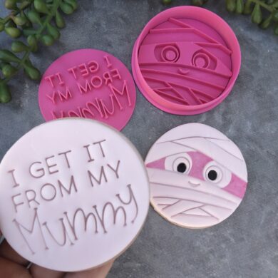 "I get it from my Mummy" Cookie Cutter and Fondant Embosser Imprint Stamp - Mothers Day