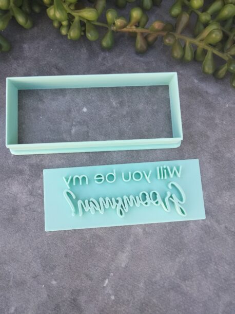 Will you be my Groomsman? Cookie Fondant Embosser Imprint Stamp and Cutter