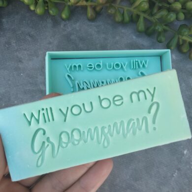 Will you be my Groomsman? Cookie Fondant Embosser Imprint Stamp and Cutter