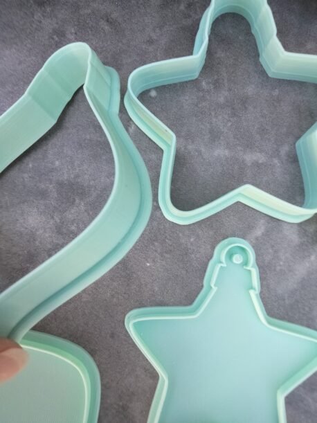 Christmas Bauble Blanks (Set of 3) Cookie Fondant Embosser Imprint Stamp and Cookie Cutter Set