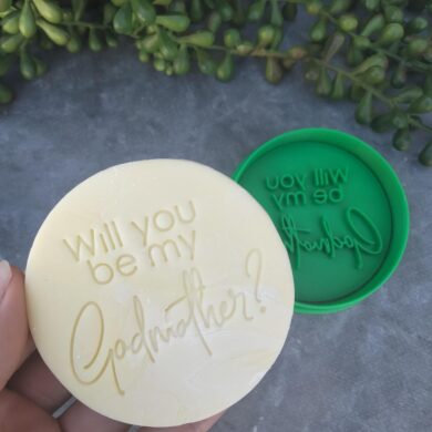Will you be my Godmother? Cookie Fondant Stamp Embosser and Cutter