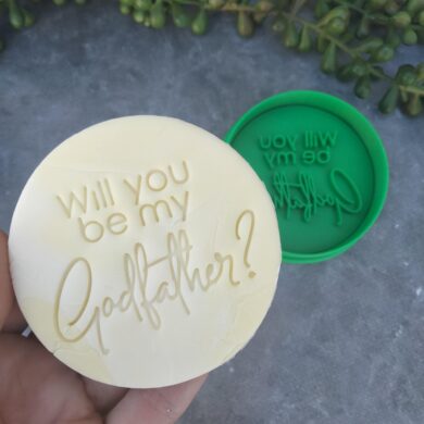 Will you be my Godfather? Cookie Fondant Stamp Embosser and Cutter