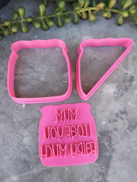 Mum, I loaf you fairy much Cookie Cutter and Fondant Imprint Embosser Set for Mothers Day Mum Pun