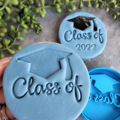 DIY Class of Blank with Graduation Hat Teachers Gift Fondant Embosser Stamps and Cutter