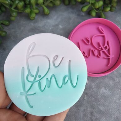 Be Kind Cookie Fondant Embosser Imprint Stamp and Cutter