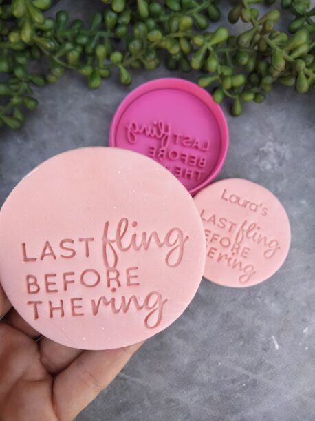 DIY Last fling before the Ring Cookie Fondant Imprint Stamp and Cookie Cutter Hens Party Hens Day