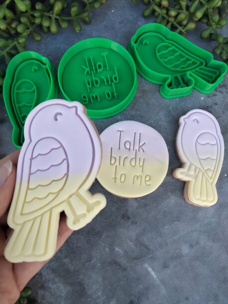 Talk birdy to me Cookie Fondant Stamp Embosser and Cutter Set Cute Birds Cookie Cutter