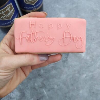 Happy Fathers Day (Style 2) Fondant Stamp with Raised Detail Debosser Pop Stamp Outboss