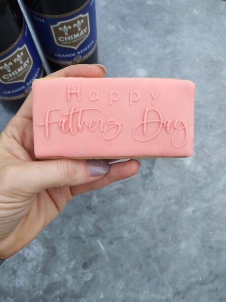 Happy Fathers Day (Style 2) Fondant Stamp with Raised Detail Debosser Pop Stamp Outboss