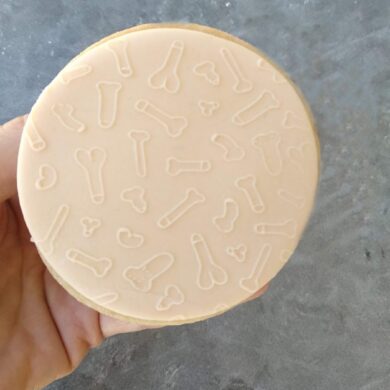 Doodle Pattern Fondant Cookie Stamp with Raised Detail