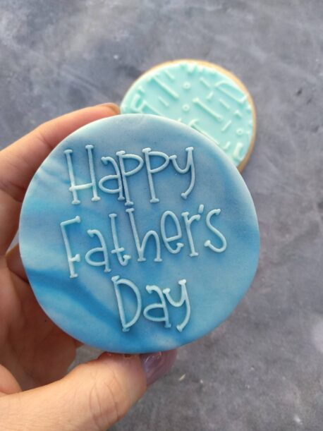 Happy Fathers Day Fondant Cookie Stamp with Raised Detail