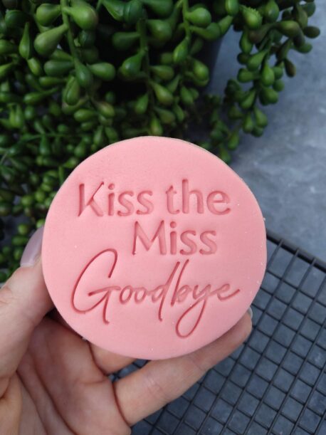 Kiss the Miss Goodbye Cookie Fondant Stamp & Cutters for Hens Party / Hens Day / Bachelorette