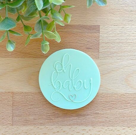 Oh Baby Fondant Cookie Stamp with Raised Detail