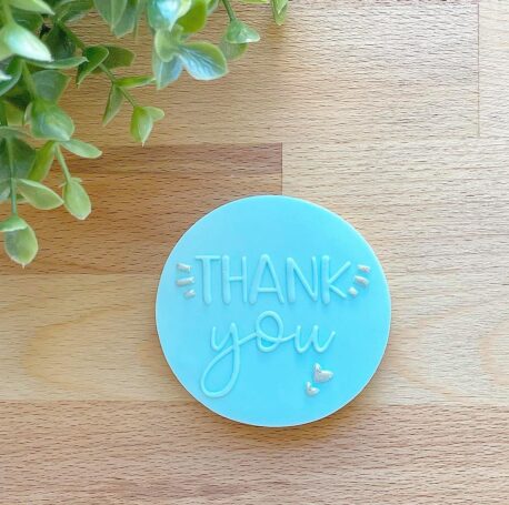Thankyou Fondant Cookie Stamp with Raised Detail
