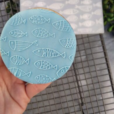 Fish Pattern Fondant Cookie Stamp with Raised Detail