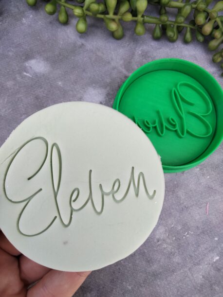 Eleven / 11th Birthday Cookie Fondant Embosser Stamp and Cookie Cutter