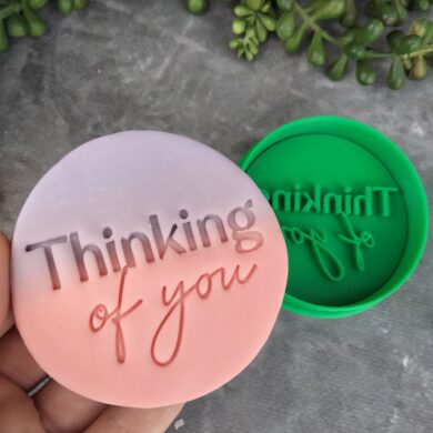 Thinking of you Cookie Fondant Embosser Imprint Stamp and Cutter