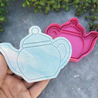 Teapot Cookie Cutter and Fondant Embosser Stamp