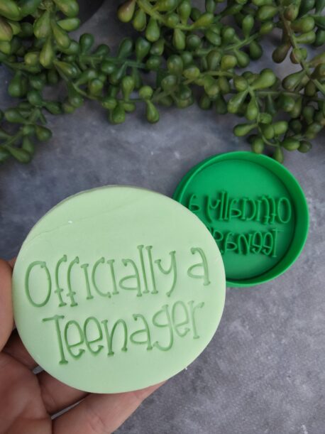 Officially a Teenager Cookie Fondant Stamp & Cookie Cutter - Birthday