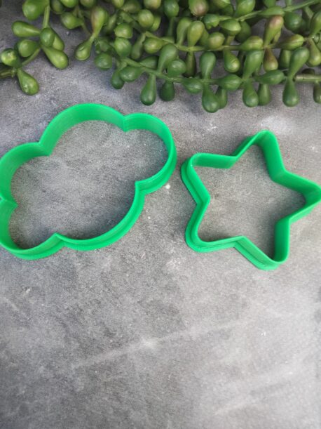 Cloud and Star Cookie Cutter and Fondant Cutter