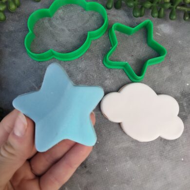 Cloud and Star Cookie Cutter and Fondant Cutter