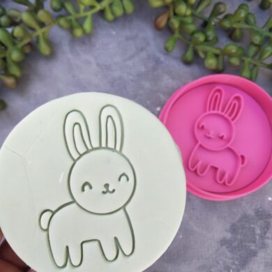 Cute Easter Bunny Cookie Fondant Stamp Embosser and Cutter