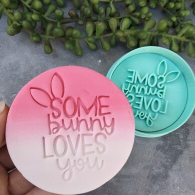 Some bunny loves you Cookie Fondant Embosser Stamp and Cutter - Easter