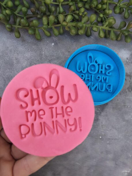 Show me the Bunny Cookie Fondant Embosser Stamp and Cutter - Easter
