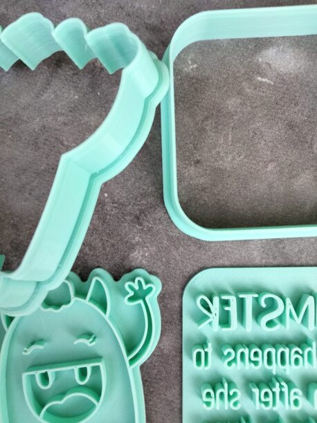Mumster Mum Monster Fondant Embosser and Cookie Cutter Set for Mothers Day