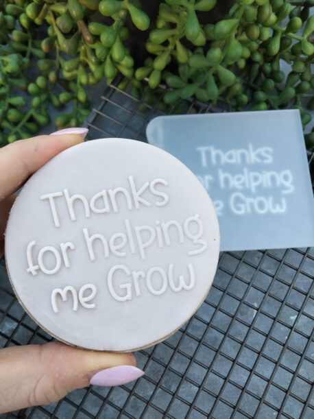 Thanks for helping me Grow Fondant Cookie Stamp with Raised Detail