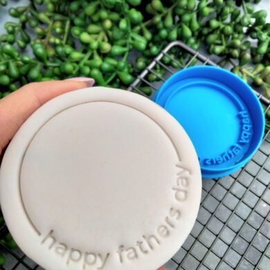 Happy Fathers Day DIY Cookie Fondant Embosser Stamp & Cookie Cutter