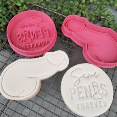 Same Penis Forever Cookie Fondant Stamp and Penis Shape Cookie Cutter for Hens Party / Hens Day / Bachelorette