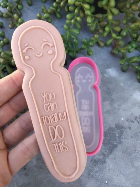 Positive Vibes Affirmation Cookie Stamps Raised Fondant Embosser and Cookie Cutter Set - Affirmation cookies - Motivational cookies - Best Friend Gift - Galentines Gift
