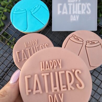 Happy Fathers Day (Style 3) Fondant Cookie Stamp with Raised Detail