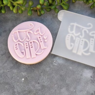 It's a Girl Cookie Stamp with Raised Detail