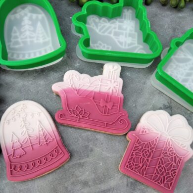 Christmas Raised Stamps and Cookie Cutter Set - Single or Full Bundle Options