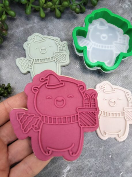 Christmas Raised Stamps and Cookie Cutter Set (Style 2) – Single or Full Bundle Options