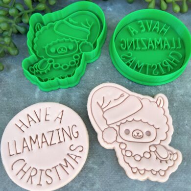 Have a Llamazing Christmas with cute Llama Shape Cookie Fondant Embosser Stamp and Cookie Cutter Set Christmas