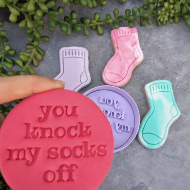 You knock my socks off Cookie Fondant Embosser and Cookie Cutter – Valentines Day