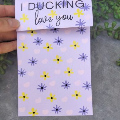 I DUCKING love you Cookie Bag Topper and Backer 20 Pack Valentines Day