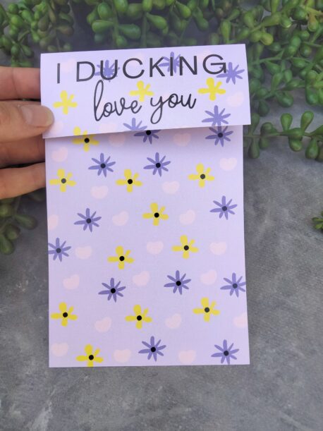 I DUCKING love you Cookie Bag Topper and Backer 20 Pack Valentines Day